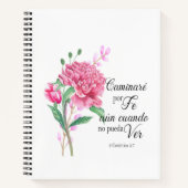 caminare pare fe fe spanies bible verse notizblock (Vorderseite)