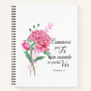 caminare pare fe fe spanies bible verse notizblock
