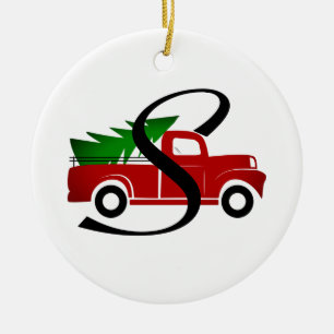 Caminhão árvore de Natal Estilo Rústico Bauernhof Keramik Ornament
