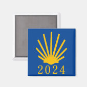 Camino de Santiago 2024 Magnet (Vorderseite/Rückseite)