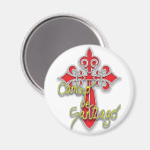 Camino de Santiago Cross Magnet (Vorderseite/Rückseite)