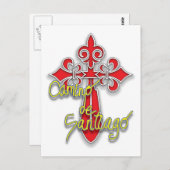 Camino de Santiago Cross Postkarte (Vorne/Hinten)