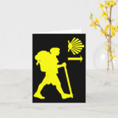 Camino De Santiago De Compostela Spanien Pilgrim H Karte (Gelbe Blume)