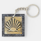 Camino de Santiago Der Weg von st James 0026 Schlüsselanhänger (Rückseite)