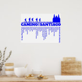 Camino de Santiago Der Weg von st James 0322 Poster (Küche)