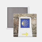 Camino de santiago Direction Sign Magnet (Vorderseite/Rückseite)