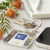 Camino de santiago Direction Sign Schlüsselanhänger (Vorderseite rechts)