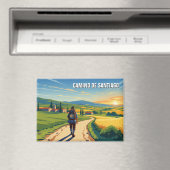 Camino de Santiago Hiker Sunset Magnet (In Situ (Geschirrspüler))
