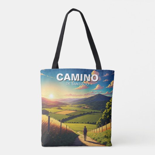Camino de Santiago Hiker Wandern Sunset Tasche (Rückseite)