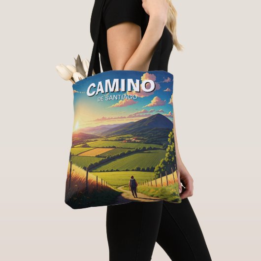 Camino de Santiago Hiker Wandern Sunset Tasche (Von Nahem)