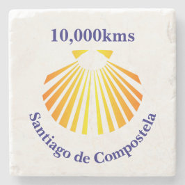 Camino de Santiago Logo Steinuntersetzer