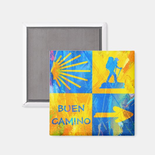 Camino de Santiago Magnet (Vorderseite/Rückseite)