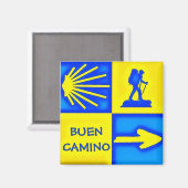 Camino de Santiago Magnet (Vorderseite/Rückseite)