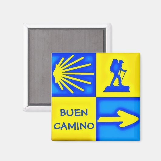 Camino de Santiago Magnet (Vorderseite/Rückseite)