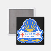 Camino de Santiago Magnet (Vorderseite/Rückseite)