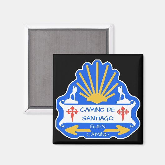 Camino de Santiago Magnet (Vorderseite/Rückseite)
