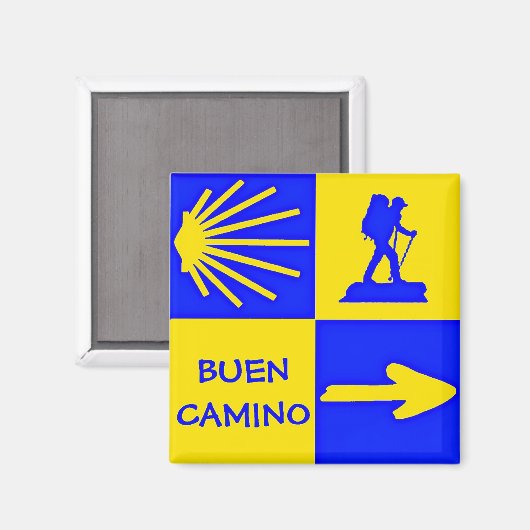 Camino de Santiago Magnet (Vorderseite/Rückseite)