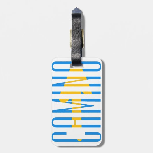 Camino de Santiago Magnet Gepäckanhänger (Rückseite vertikal)