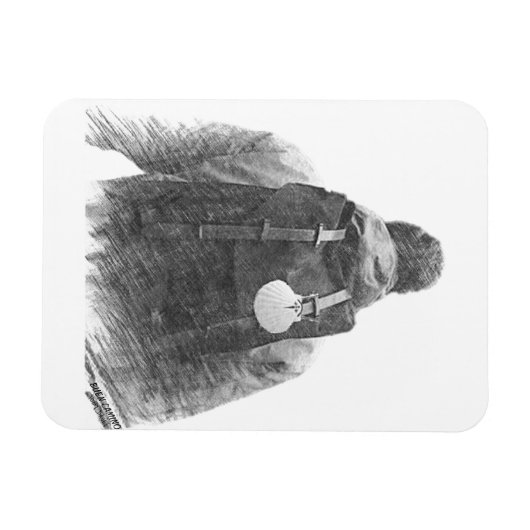 Camino de Santiago Pilgrim Magnet (Horizontal)