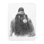 Camino de Santiago Pilgrim Magnet (Vertikal)
