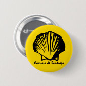 Camino de Santiago, Pilgrimisches Abzeichen Button (Vorne & Hinten)