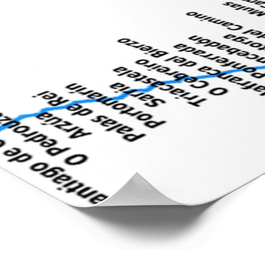 Camino de Santiago Poster (Ecke)