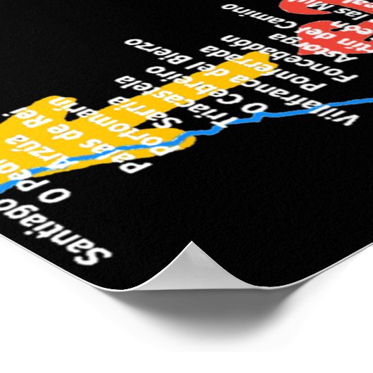 Camino de Santiago Poster (Ecke)