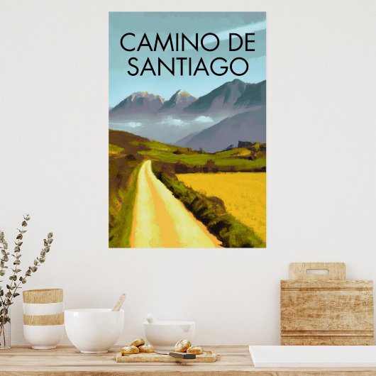 Camino de Santiago Poster (Küche)