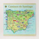 Camino de Santiago Puzzle<br><div class="desc">A beautifully created map of the route of the Camino de Santiago</div>