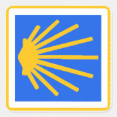 Camino de Santiago Quadratischer Aufkleber (Vorderseite)