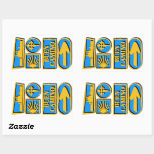 Camino de Santiago Rechteckiger Aufkleber