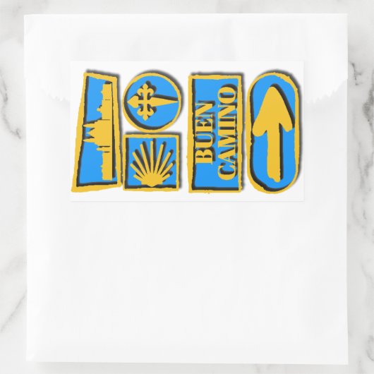 Camino de Santiago Rechteckiger Aufkleber (Tasche)