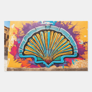 Camino de Santiago Rechteckiger Aufkleber