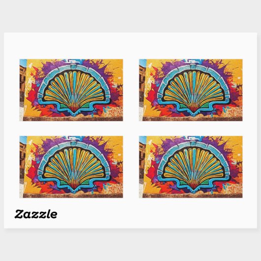 Camino de Santiago Rechteckiger Aufkleber (Blatt)