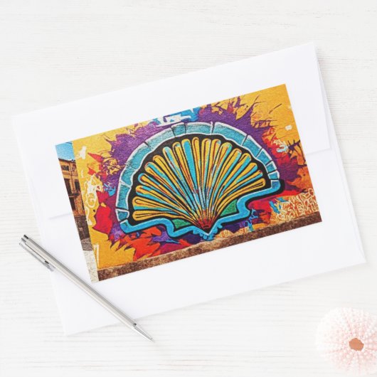 Camino de Santiago Rechteckiger Aufkleber (Umschlag)