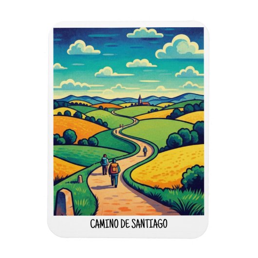 Camino de Santiago Reise Magnet (Vertikal)