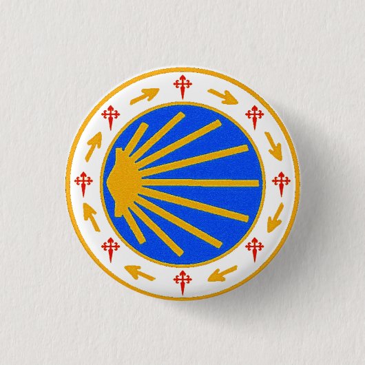 Camino de Santiago Round Abzeichen Button (Vorderseite)