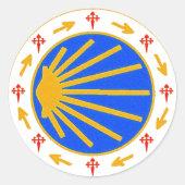 Camino de Santiago Runder Aufkleber (Vorderseite)