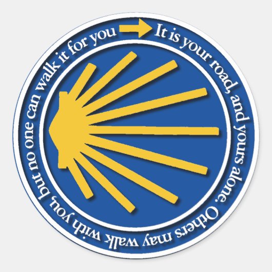 Camino de Santiago Runder Aufkleber (Vorderseite)