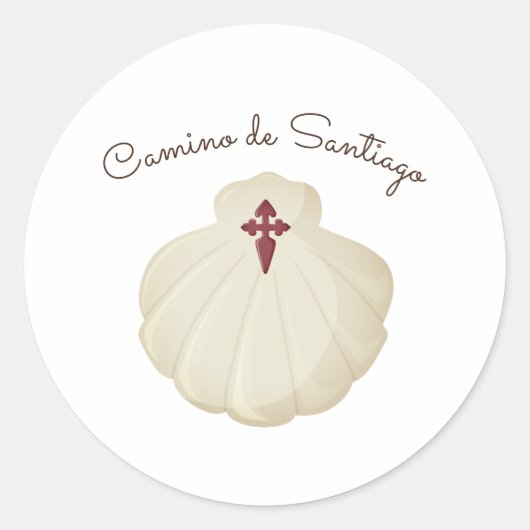 Camino de Santiago  Runder Aufkleber (Vorderseite)