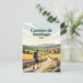 Camino de Santiago Spanien Postkarte (Stehend Vorderseite)
