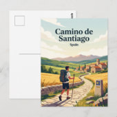 Camino de Santiago Spanien Postkarte (Vorne/Hinten)