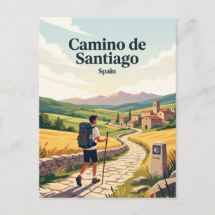 Camino de Santiago Spanien Postkarte