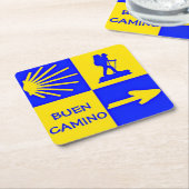 Camino de Santiago Square Paper Untersetzer (angewinkelt)