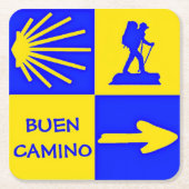 Camino de Santiago Square Paper Untersetzer (Vorderseite)