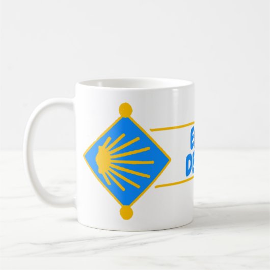 Camino de Santiago T - Shirt Kaffeemaschine Tasse (Links)