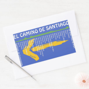 Camino de Santiago The way of st James 0309 Rechteckiger Aufkleber
