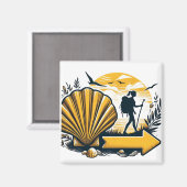 Camino de Santiago The way of st James 203 Magnet (Vorderseite/Rückseite)