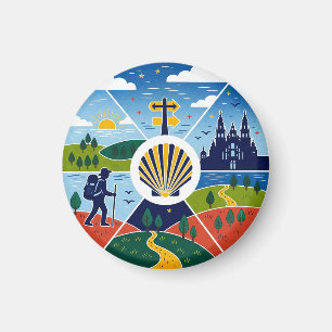 Camino de Santiago Wandern Magnet