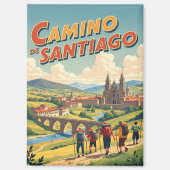 Camino de Santiago Wandern Magnet (Vorderseite)